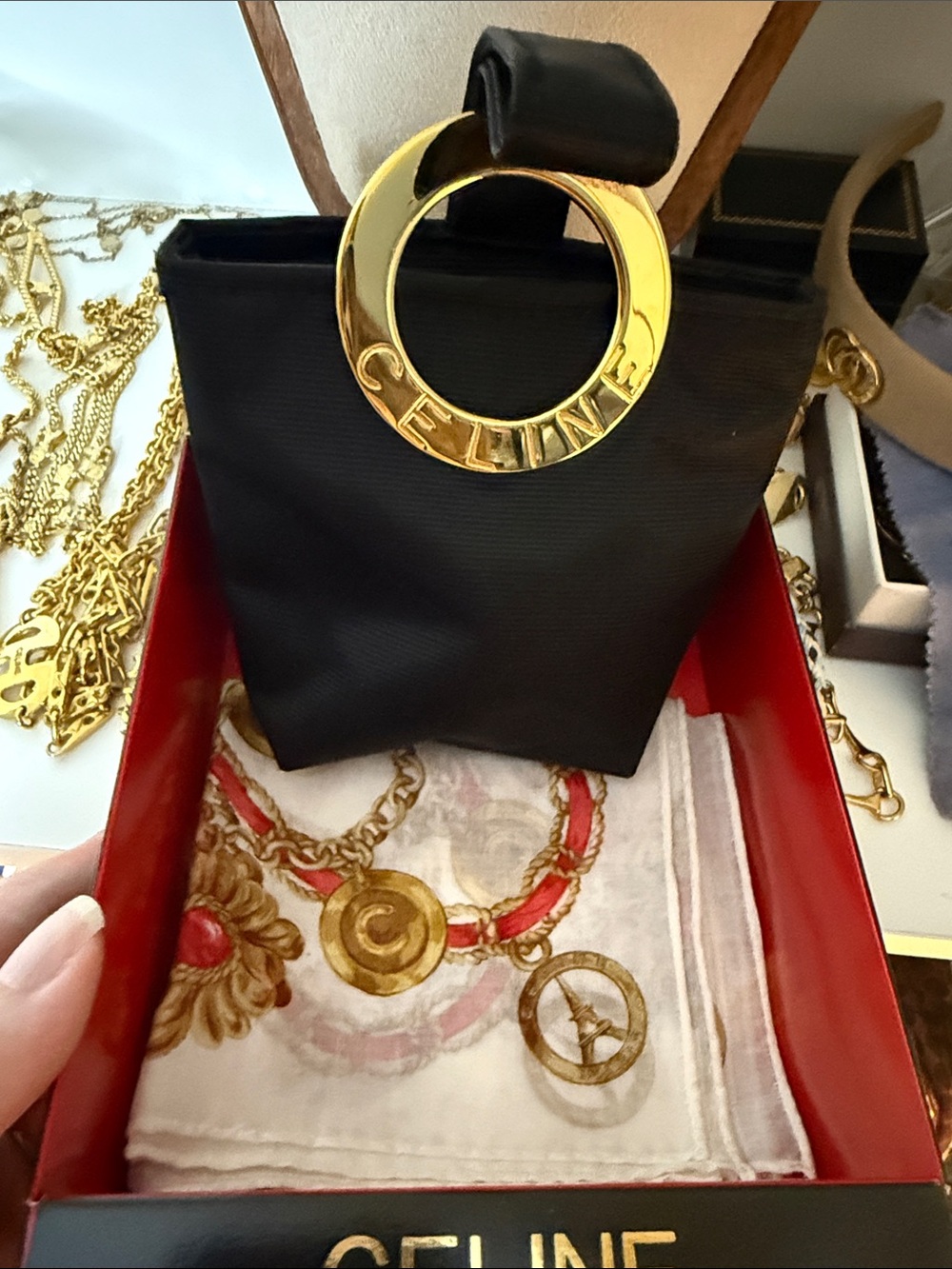 Celine Pouch with Hankerchief